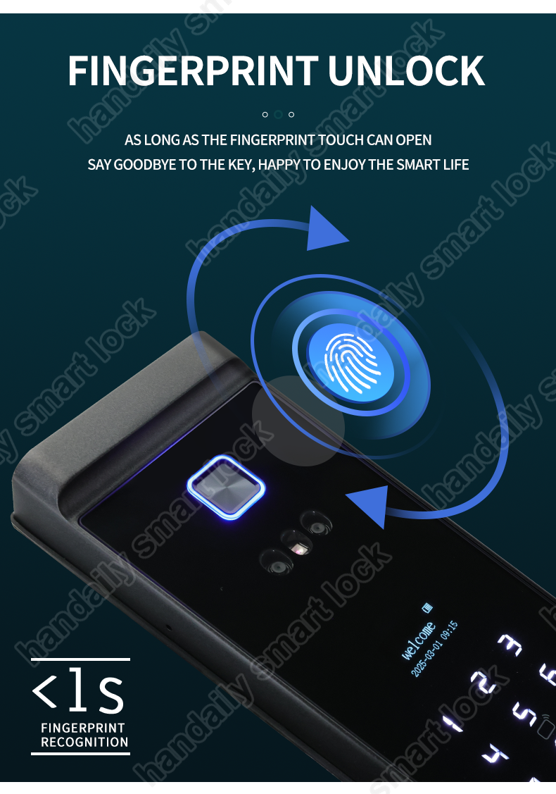 waterproof tuya app electronic digital locks 3d face recognition biometric fingerprint smart door lock with israel 6085 mortise w8-6