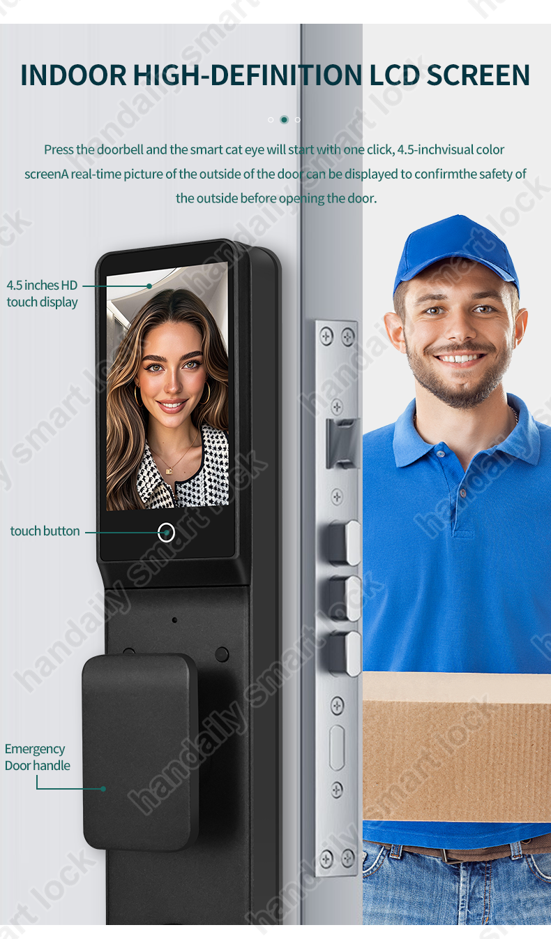 waterproof tuya app electronic digital locks 3d face recognition biometric fingerprint smart door lock with israel 6085 mortise w8-11