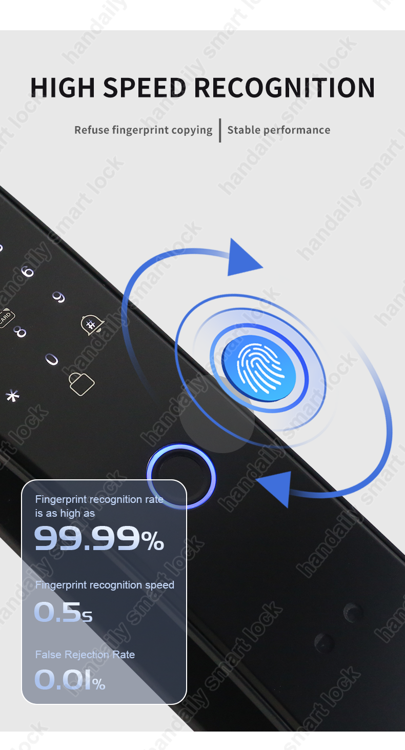 tuya wifi digital door lock biometric fingerprint rfid real time intercom smart door lock face unlock k36-6