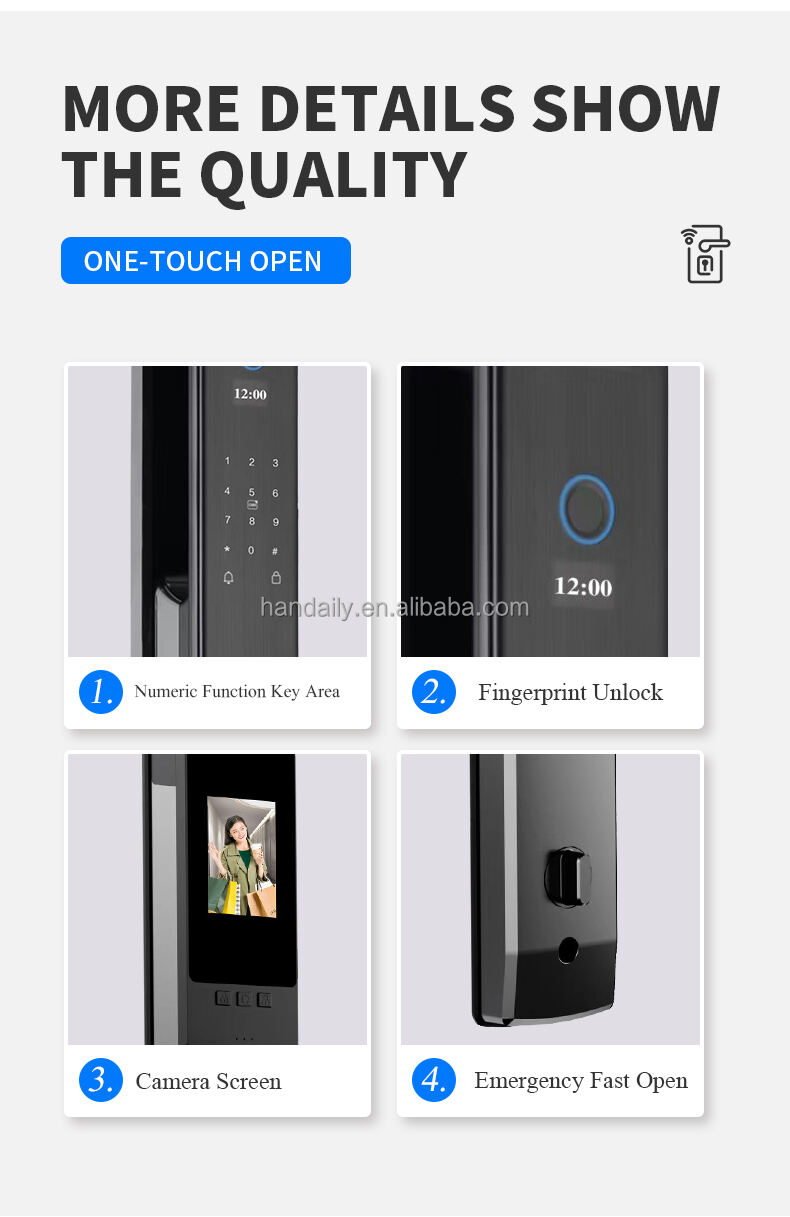 security 3d face recognition fingerprint locktop wifi camera digital locks nfc card key rfid code smart door lock xf09-11