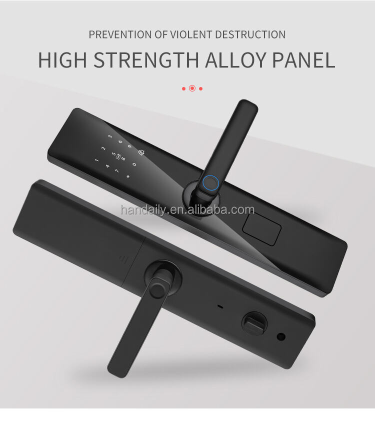 wifi smart lock with tuya or ttlock fingerprint and password keyless digital door lock for wooden doors z13-8