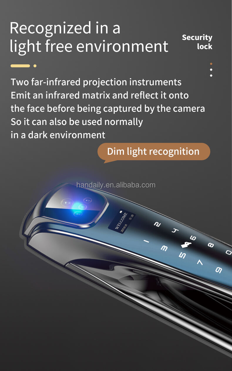 product factory price premium quality 3d face recognition biometric fingerprint tuya wifi smart door lock outdoor digital lock-5