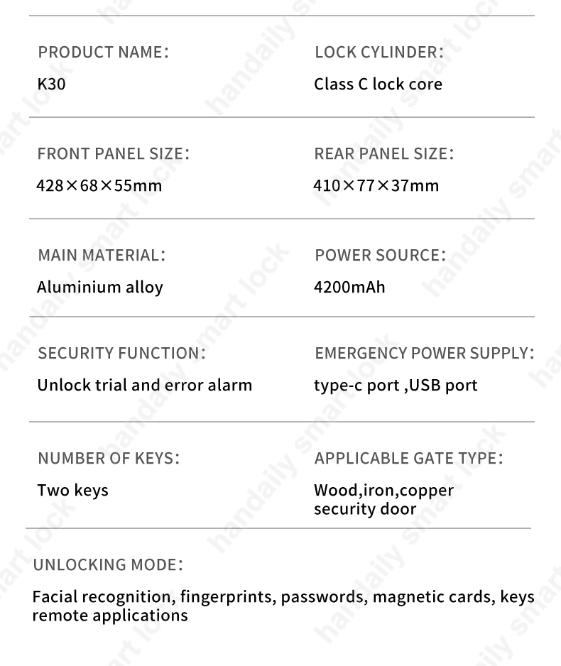product tuya wifi electronic smart lock cerradura inteligente electric fingerprint lock with camera support video call function-12