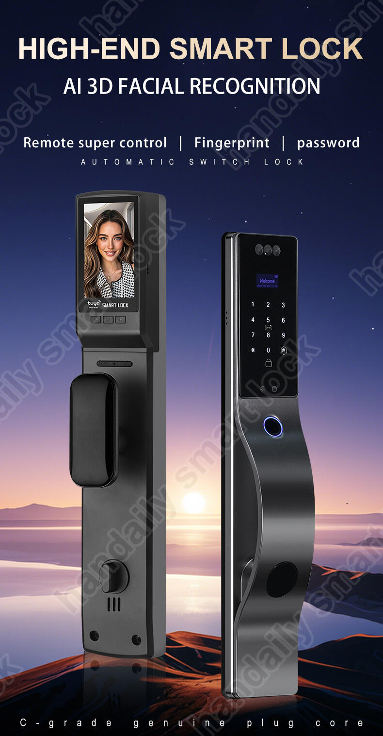 product security cameras 3d face recognition fingerprint biometric card digital lock cerradura inteligente tuya wifi smart door lock-0