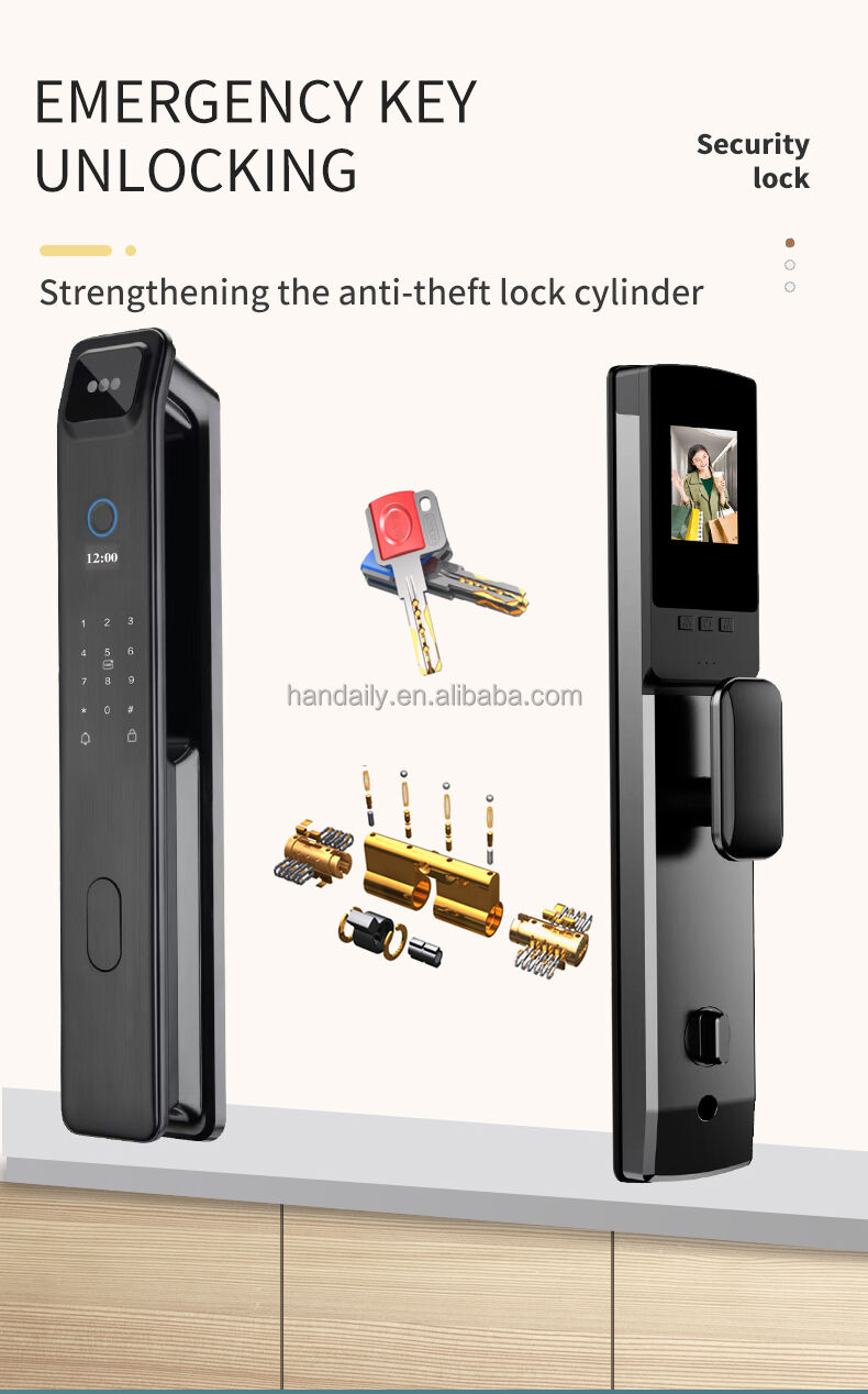 security 3d face recognition fingerprint locktop wifi camera digital locks nfc card key rfid code smart door lock xf09-10