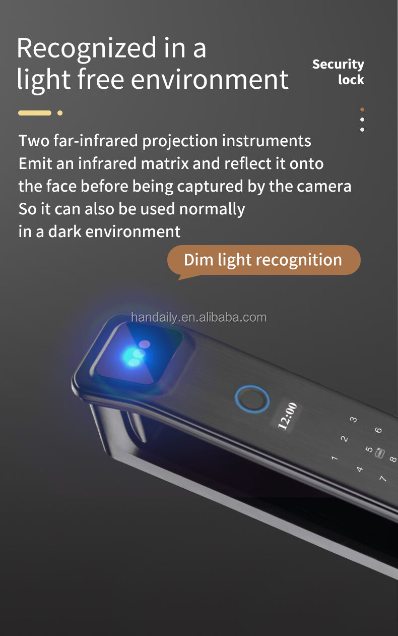 security 3d face recognition fingerprint locktop wifi camera digital locks nfc card key rfid code smart door lock xf09-4