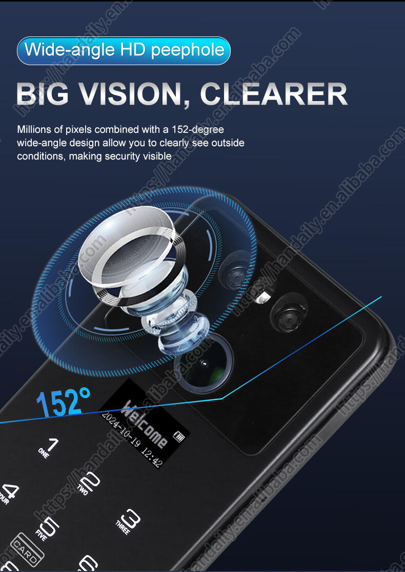 face recognition smart door lock israel mortise wifi fingerprint cerradura tuya inteligente digital lock with camera for home w7-4