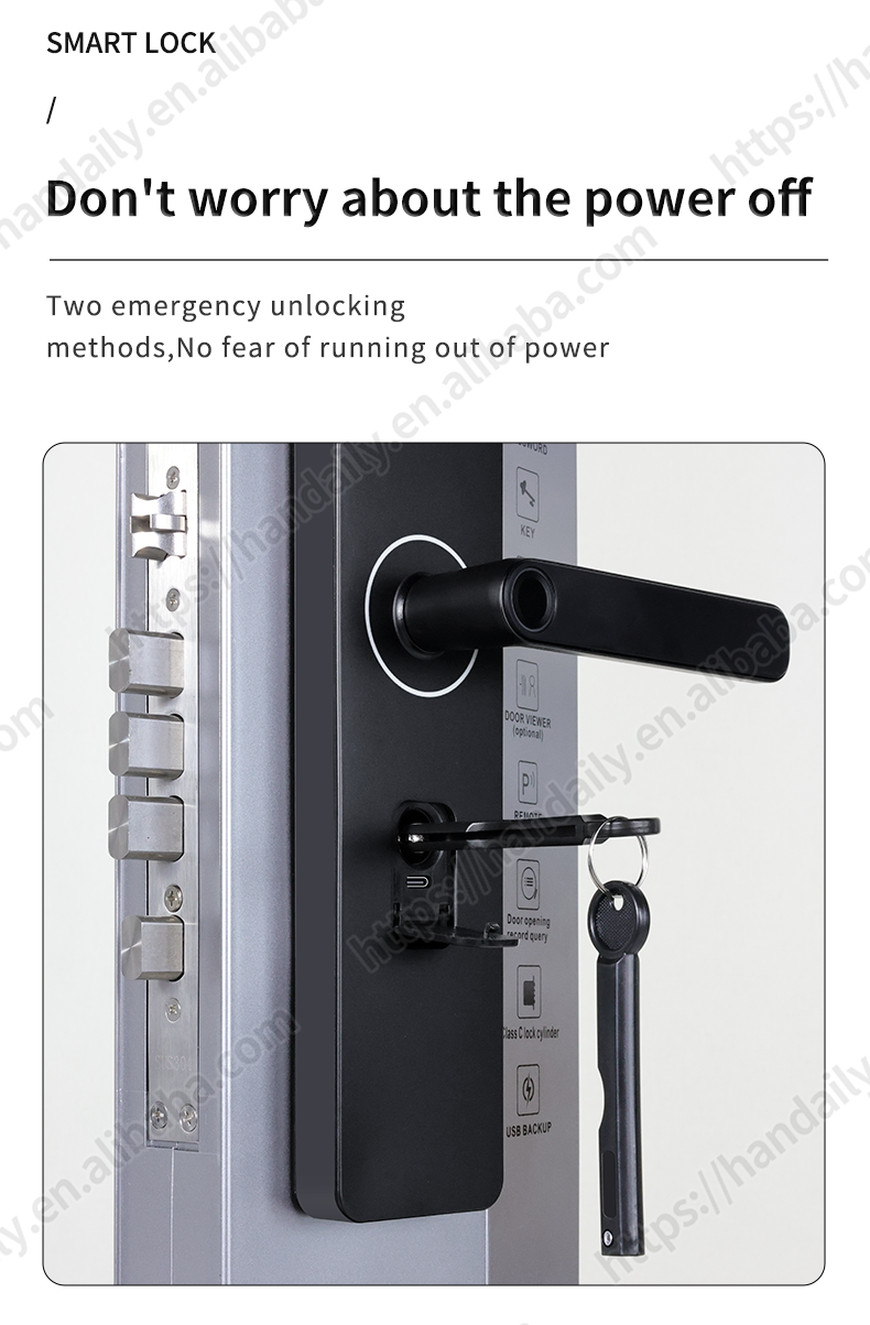 factory price smart door lock with tuya wifi fingerprint rfid and digital password for wooden doors and apartments z4-11