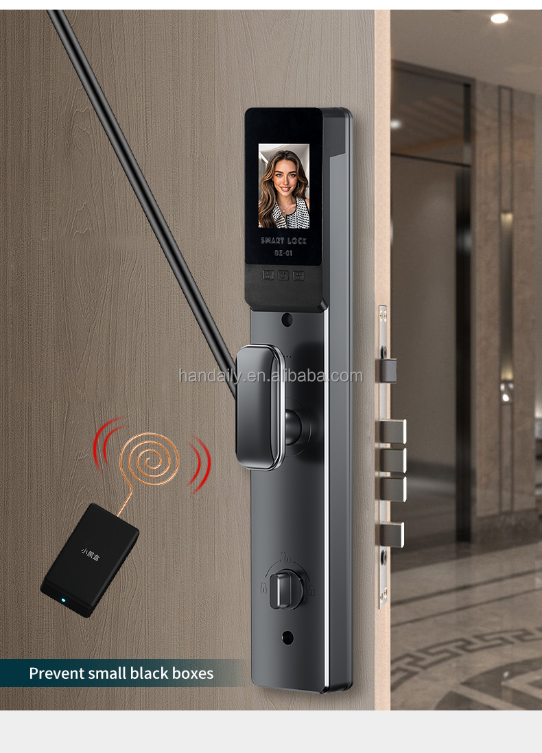 new automatic electronic digital lock cerradura inteligente wifi app fingerprint card 3d face recognition smart door lock df17-3