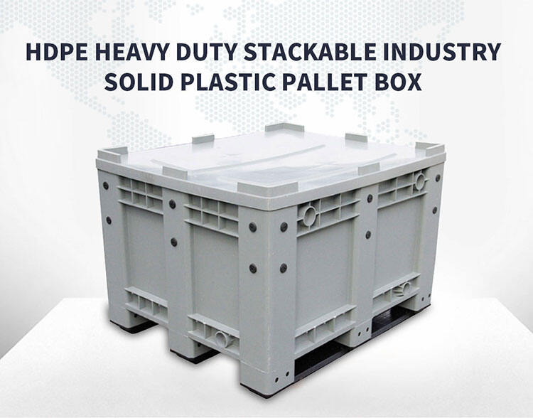 High quality heavy duty agriculture solid industry large plastic pallet container box details