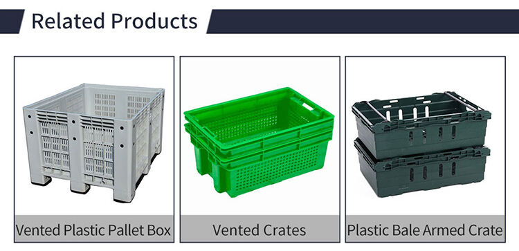 1200*1000*810mm large size food grade stackable Hygiene heavy duty foldable collapsible plastic pallet box for fresh fruit manufacture