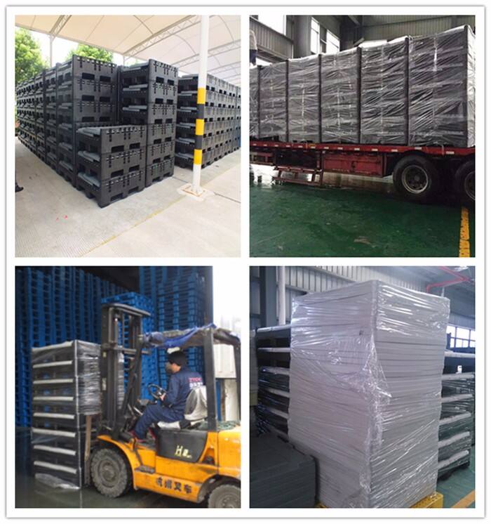 Using For Fruit And Vegetables Pallet Boxes Vented Plastic Box Pallets With Handle