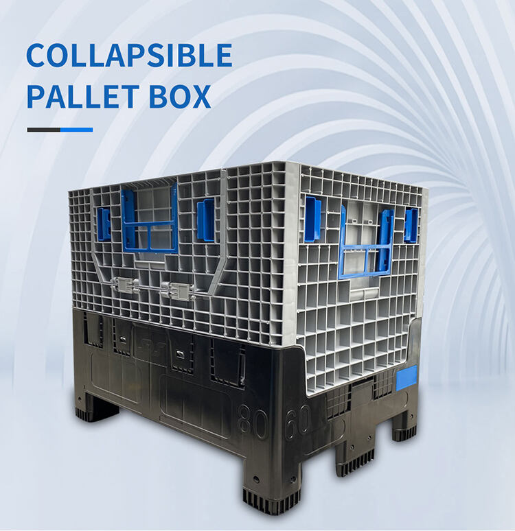 New size 800*600*760 honeycomb collapsible pallet size storage containers factory