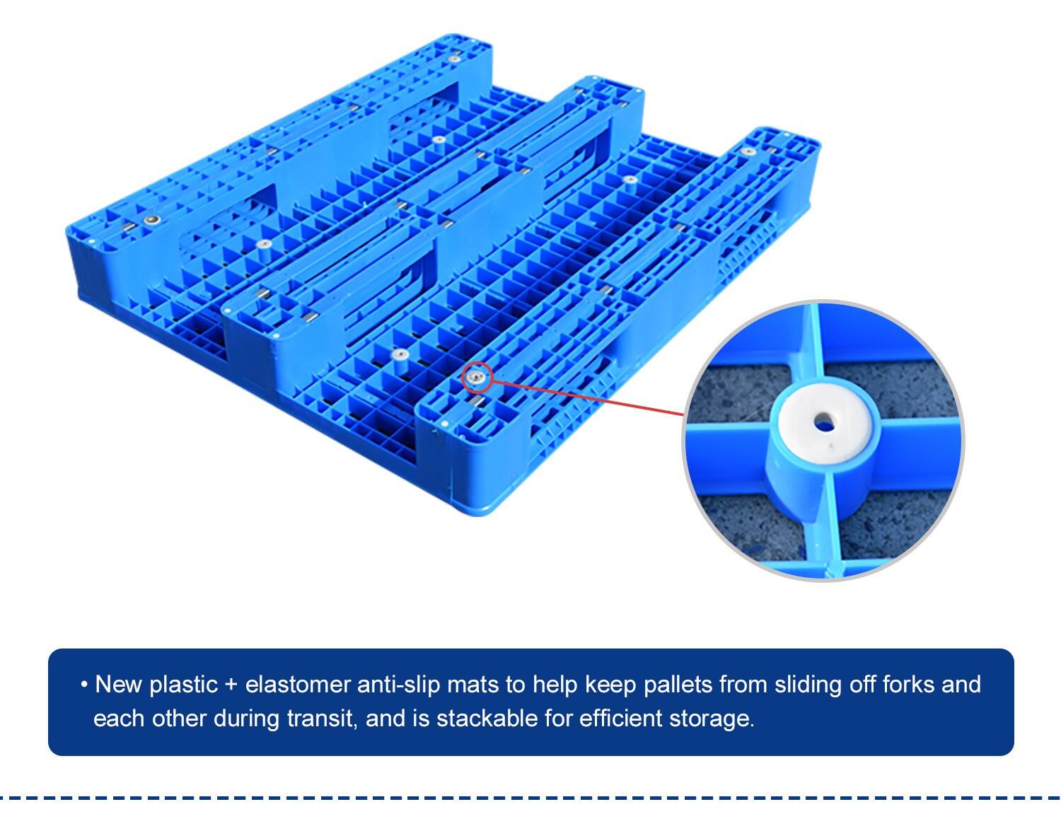 1600*1200*170mm heavy duty steel reinforced blue hdpe euro plastic pallet for sale manufacture