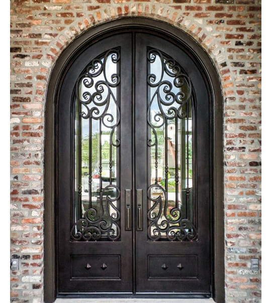 Easy Installation and Maintenance of Double Building Iron Steel Doors