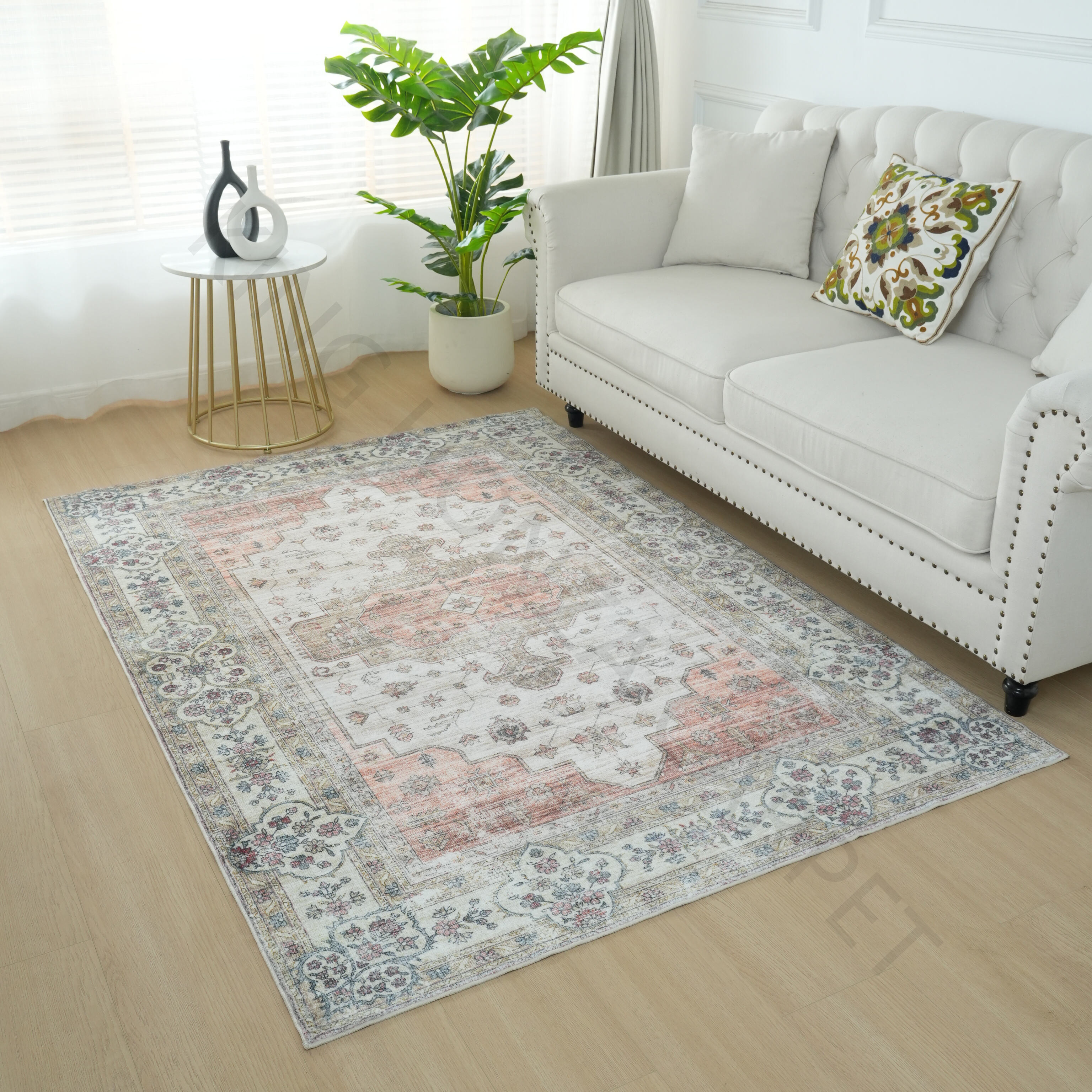 Machine boho and vintage design washable carpets and rugs supplier