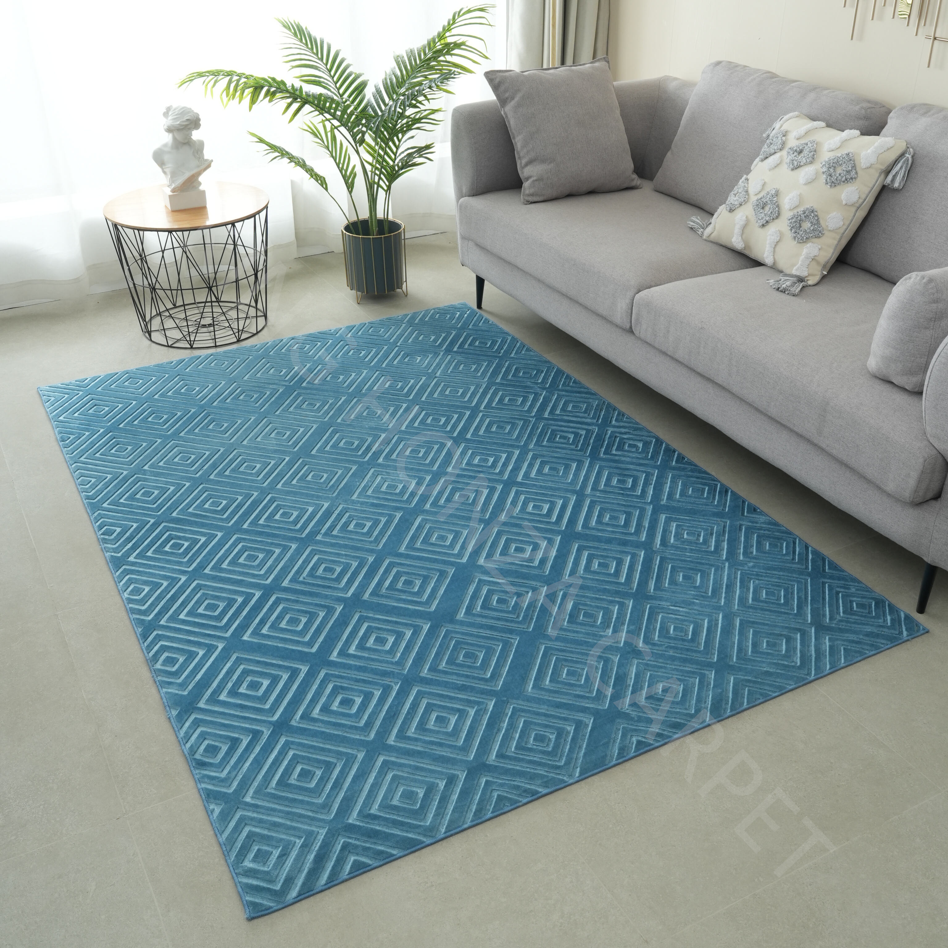 New popular raschel 3D emboss rug roll runner carpet manufacture