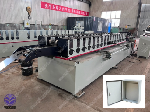 Electrical guide rail roll forming machine matched with electrical junction box manufacture