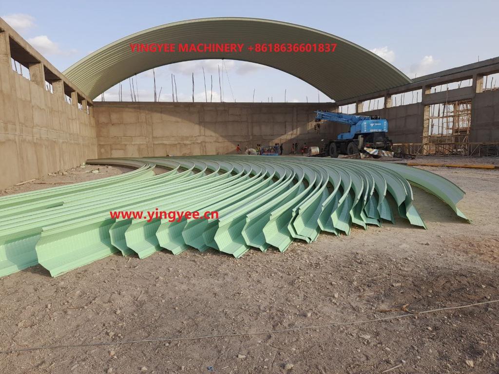 Automatic Big Span Roof Steel Sheet Construction Machine YY-914-610 Large Span Roll Forming Machine details