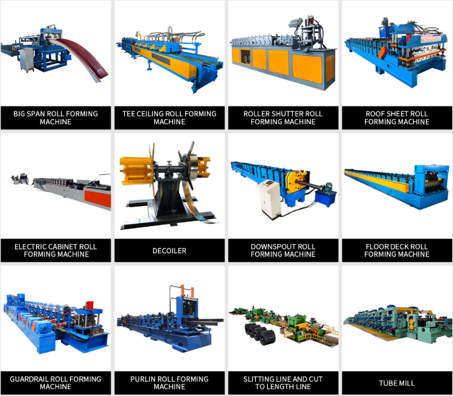 Máquina automática de construção de chapa de aço para telhado de grande vão YY-914-610 Máquina formadora de rolo de grande vão fábrica