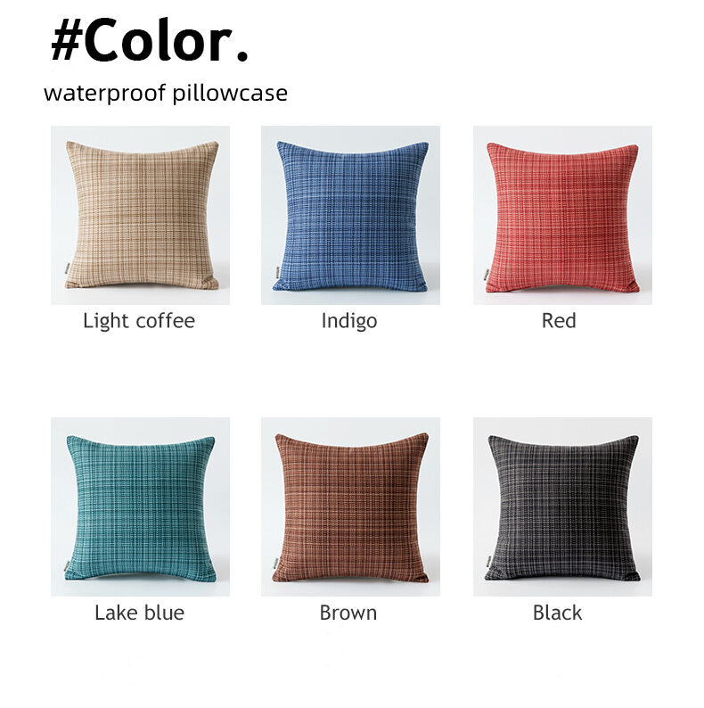 Modern Pillowcase Outdoor Waterproof Striped Woven Throw Luxury Cushion Cover Pillow cover details