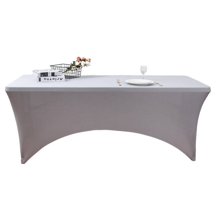 White Round spandex tablecloth banquet party wedding table cover supplier