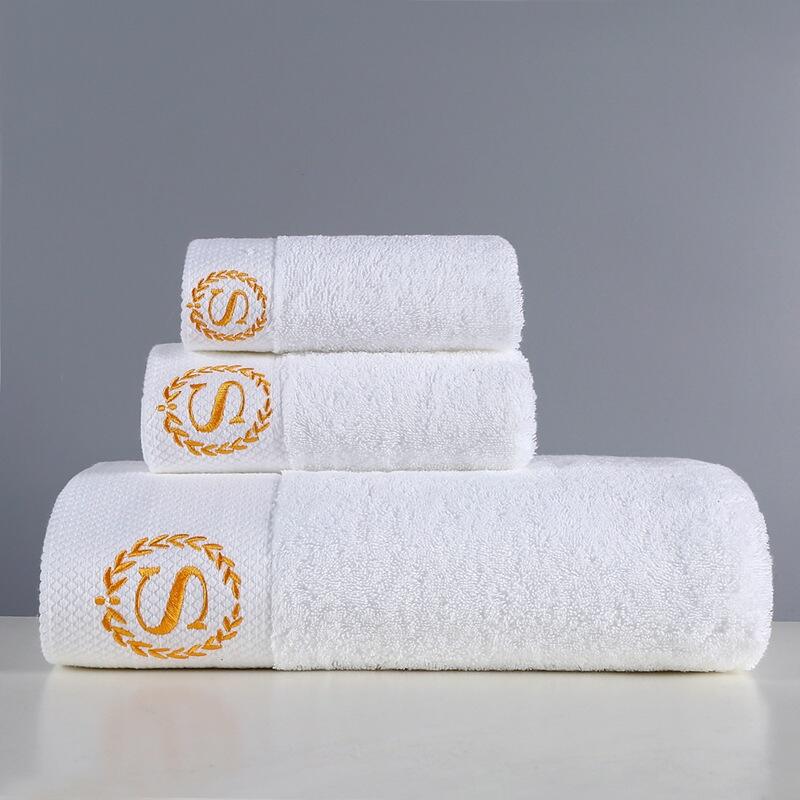 Hotel cotton Star luxury size logo 30*30cm35*70cm70*140cm bath towels sets bath towels