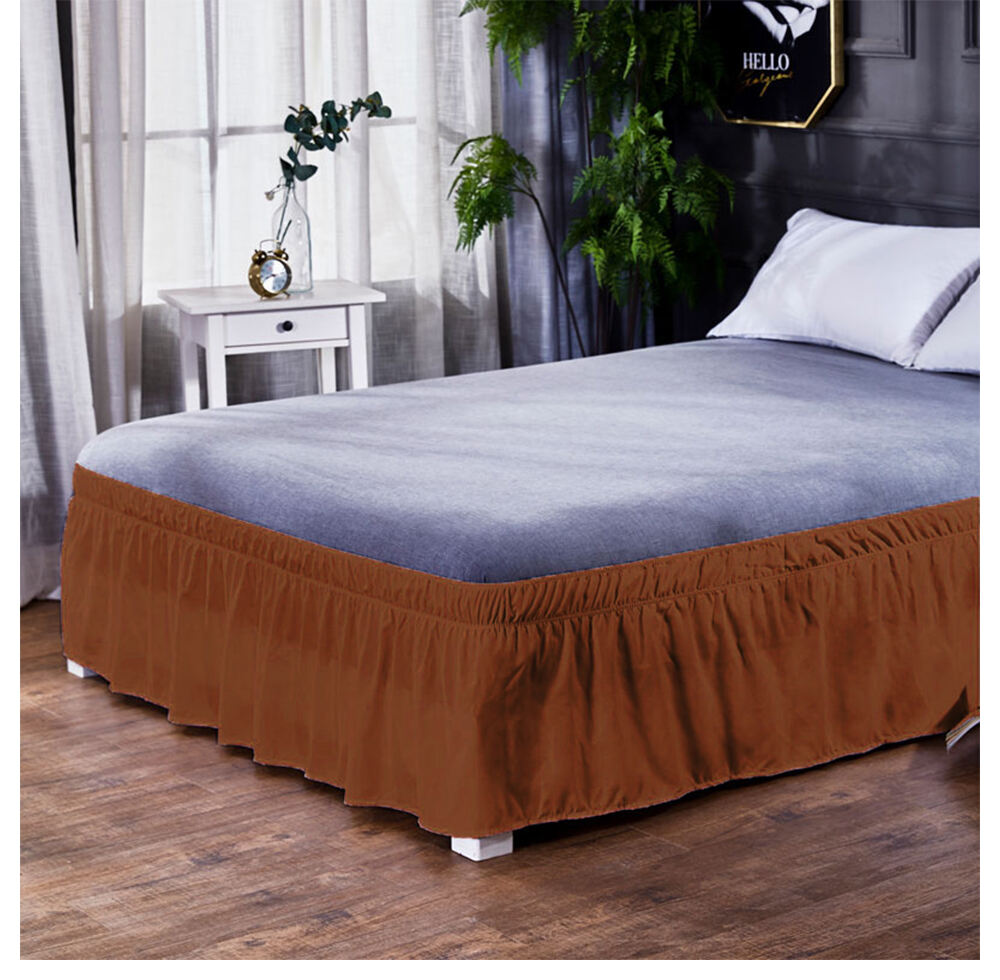 Hotel Bed Skirt Wrap Around Elastic Without Bed Surface Twin /Full/ Queen/ King Size 40cm Height for Home Decor supplier