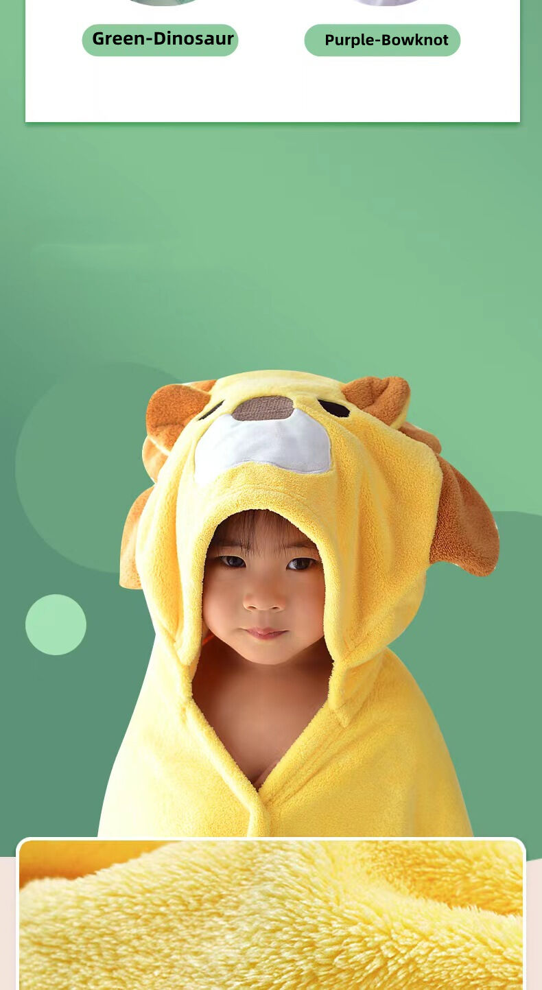 Quick-Dry Microfiber Soft Warm Beach Hooded Children Cartoon Cloak bath towel manufacture