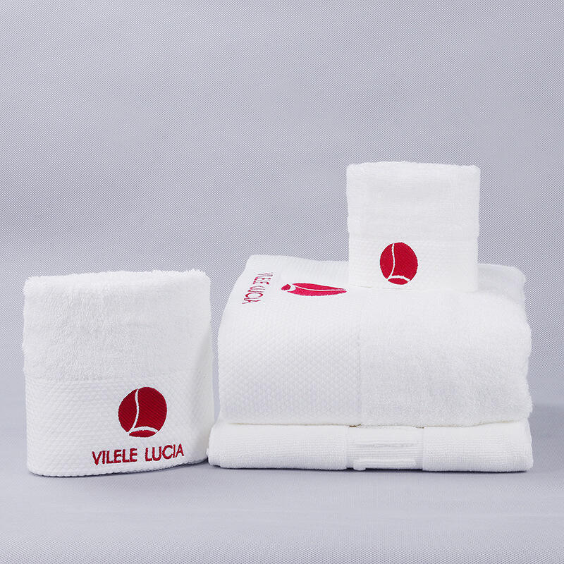 Popular soft hotel white bath hand quirk dry towel logo custom design towels details