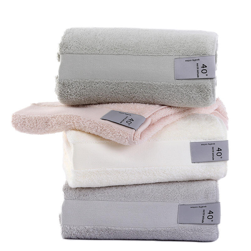 High Quality Pure Towel 100% Cotton Home Bath Towel Soft Valentine Plain Towel manufacture