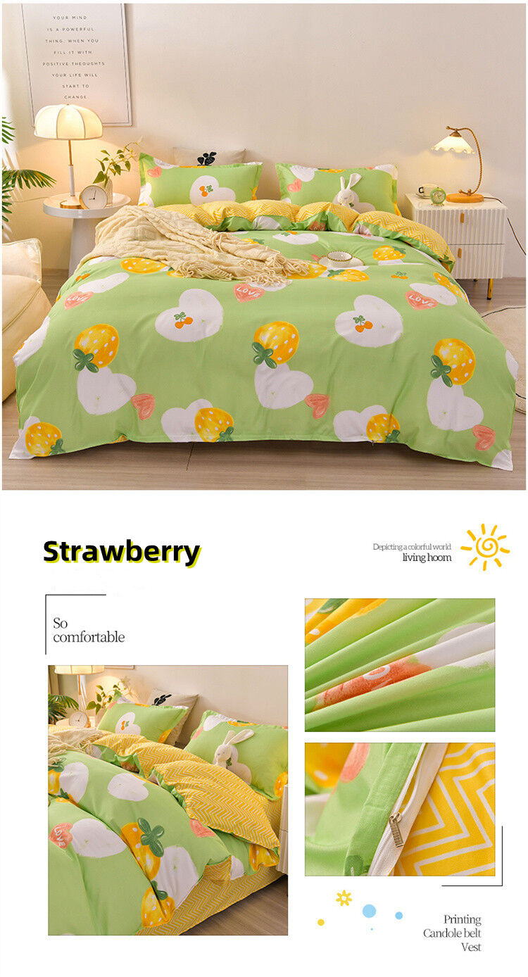 100% Polyester Bed Sheet Set For Home Sheets Floral Bedsheet Printed Bedding Sets factory