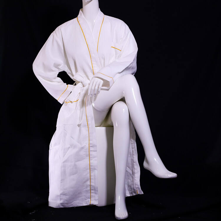 Unisex 100% Cotton Hotel SPA Cut pile bathrobe factory