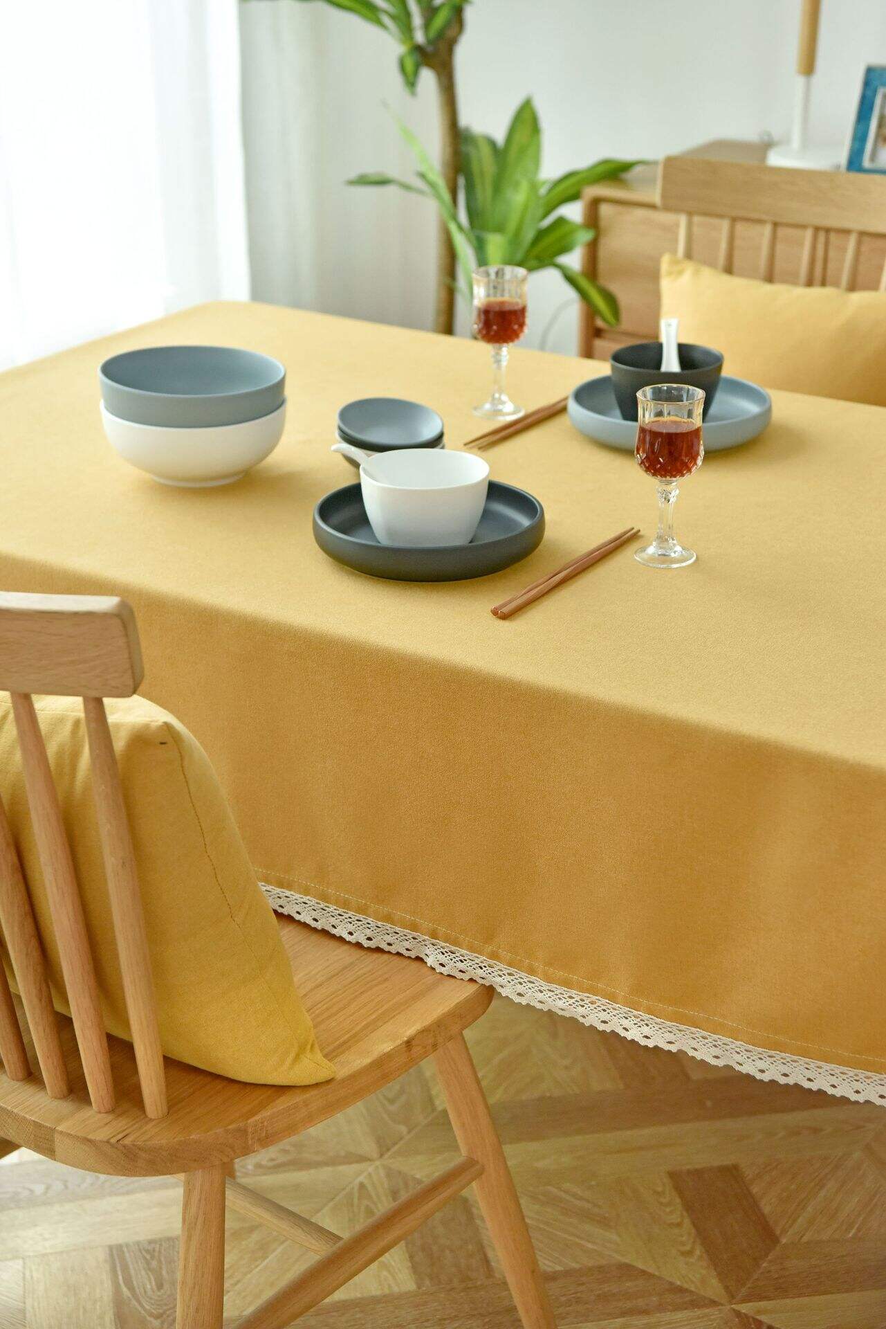 Quality wedding candle holders table decorations 100% pure linen table cloth manufacture