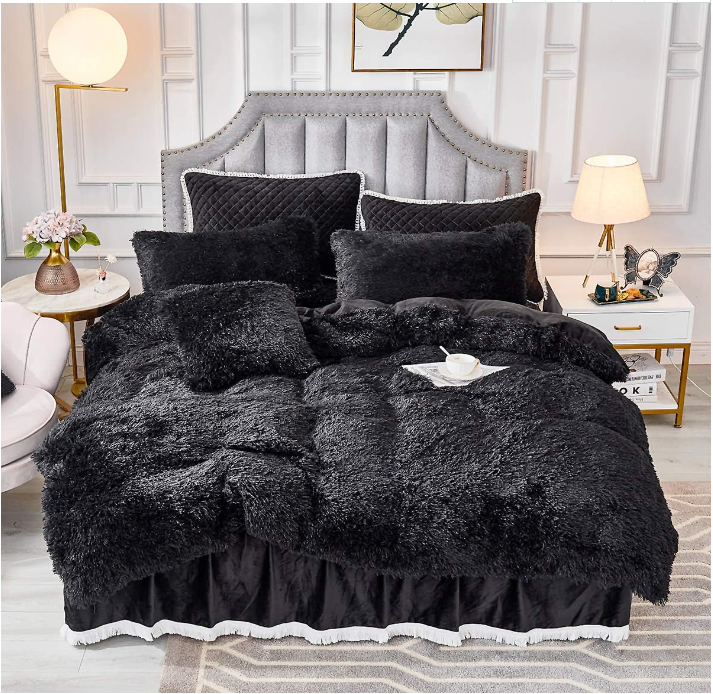 Very comfortable soft warm super soft crystal velvet duvet cover plush bedding manufacture