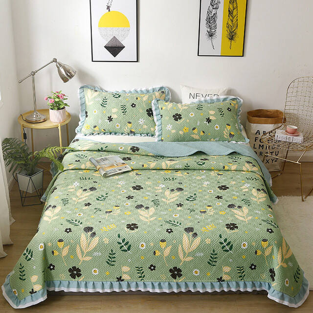 High quality 3pc cotton patchwork elegant embossed quilt bedding bedspreads factory