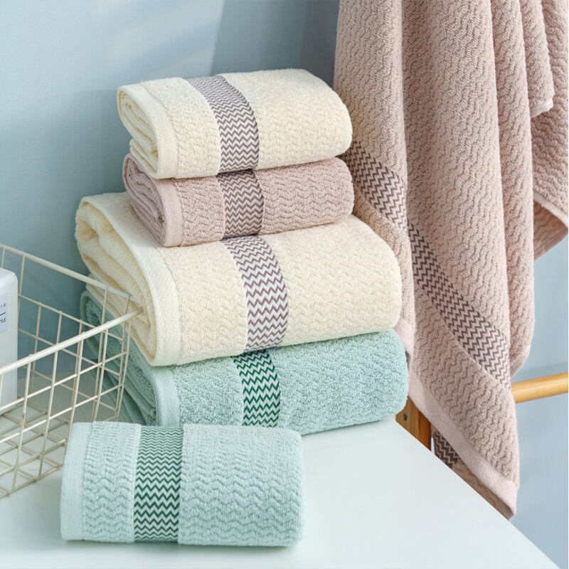 Cotton 32 Strand Towel Bath Towel for hotel- Colorful Plaid Strip manufacture