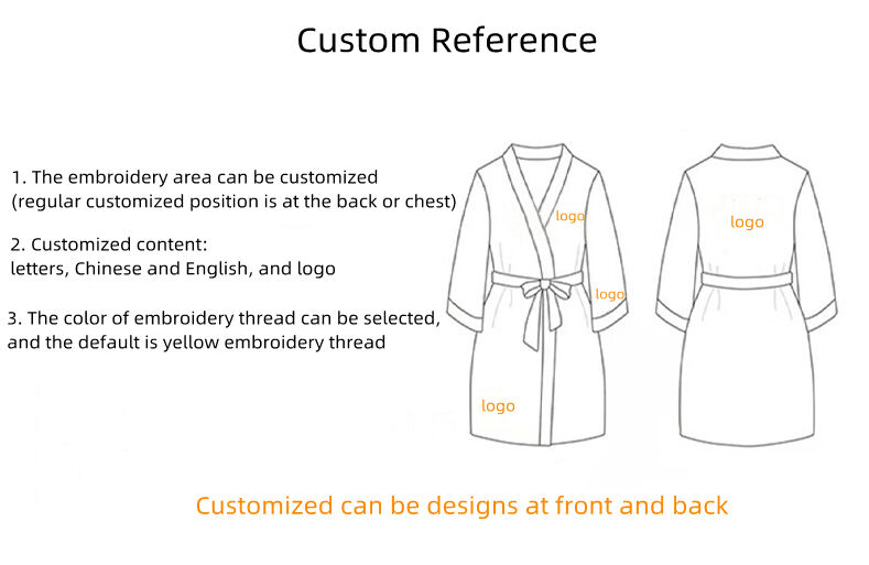 Women's Embroidery Bride Bridesmaid Kimono Bathrobe Sexy Wedding Robe Gown Breathable Sleepwear factory