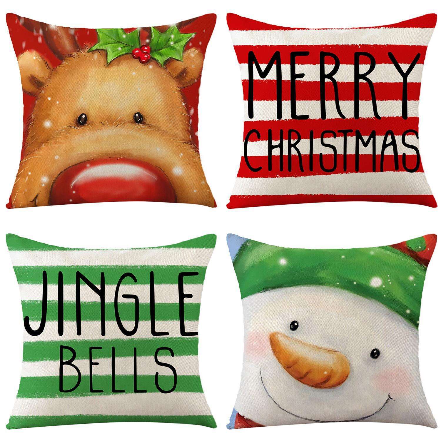 Christmas cushion cover 45*45 cm Pillowcase Sofa Linen covers Home Decor for Car manufacture