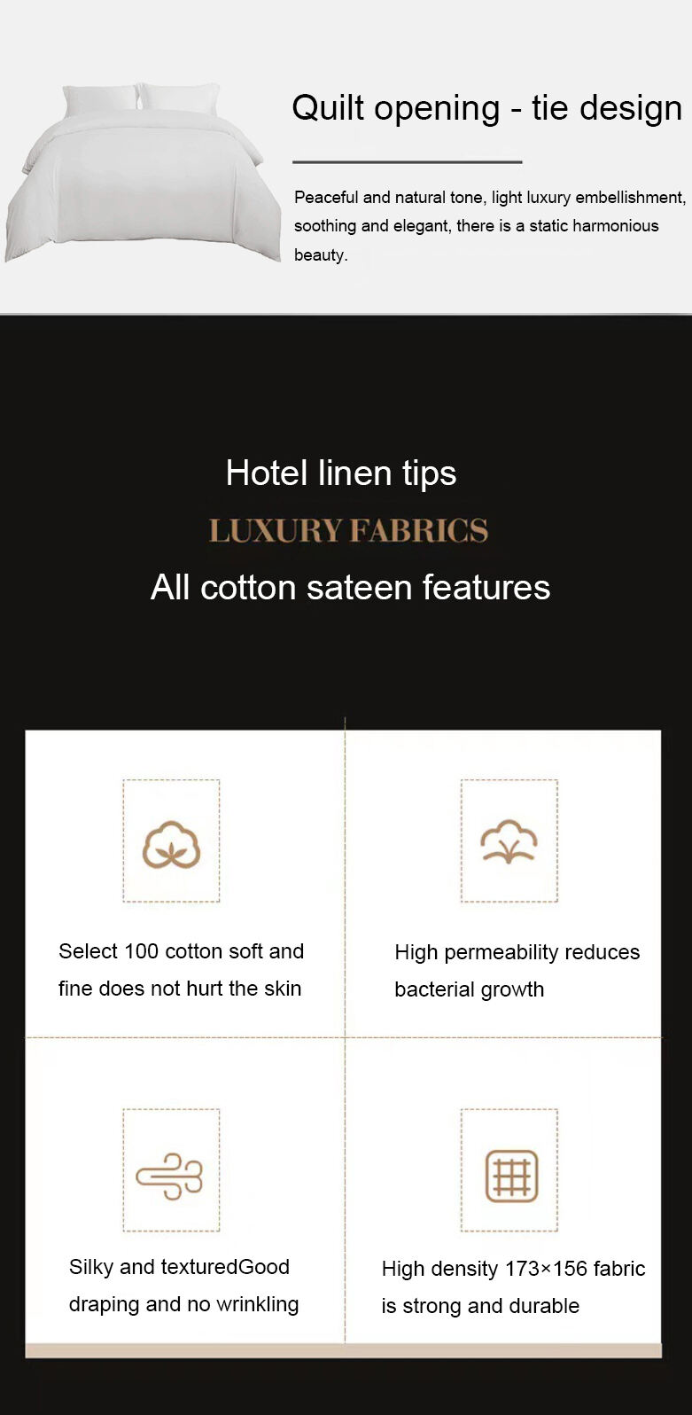 Hotel cotton fabric custom size LOGO 120*200cm 150*200cm bed sets linen bedding sets manufacture