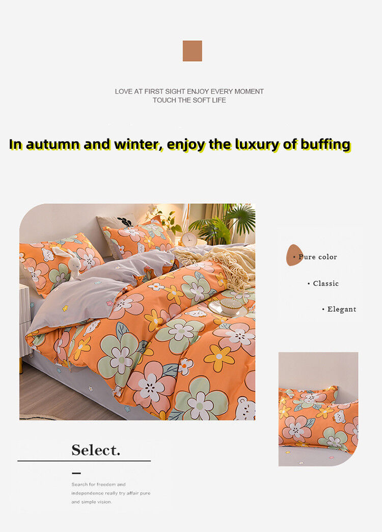 100% Polyester Bed Sheet Set For Home Sheets Floral Bedsheet Printed Bedding Sets supplier