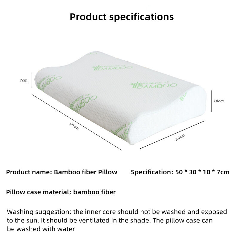 Factory Slow rebound neck protection memory cotton neck protection bamboo fiber pillow factory