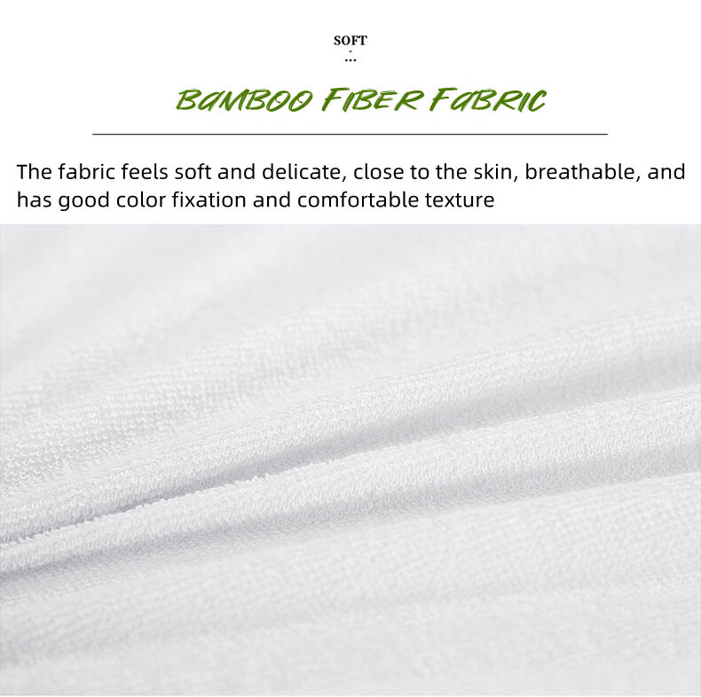 Manufacturer's direct sales bamboo fiber fabric waterproof colorful fitted sheet anti-skid mattress protective cover factory