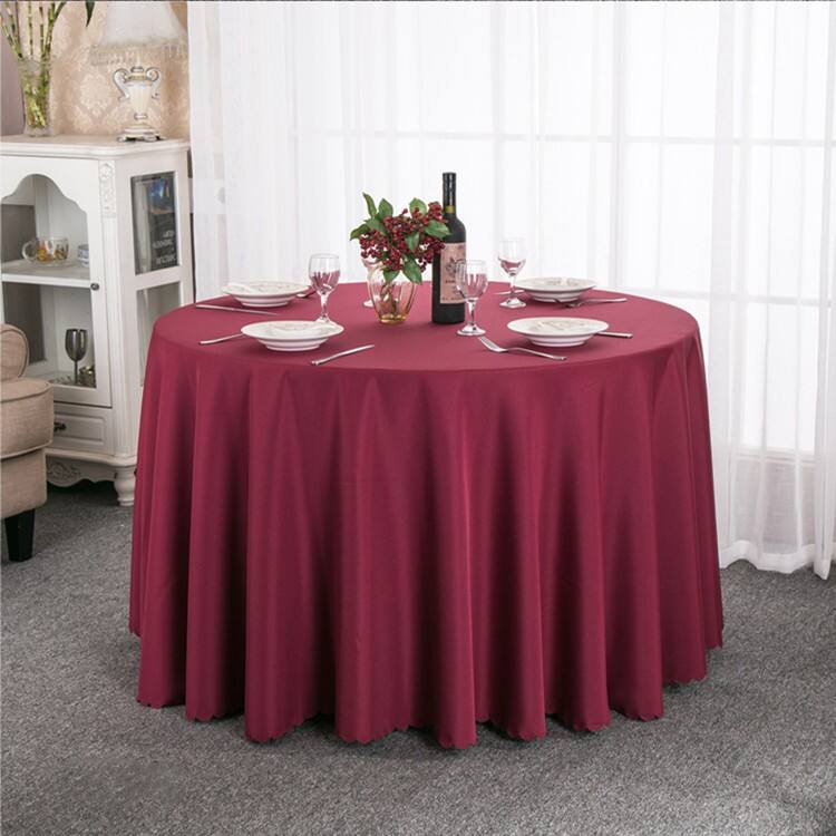 Supplier wholesale wedding banquet Burgundy luxury Manteles customized hotel table cloth supplier