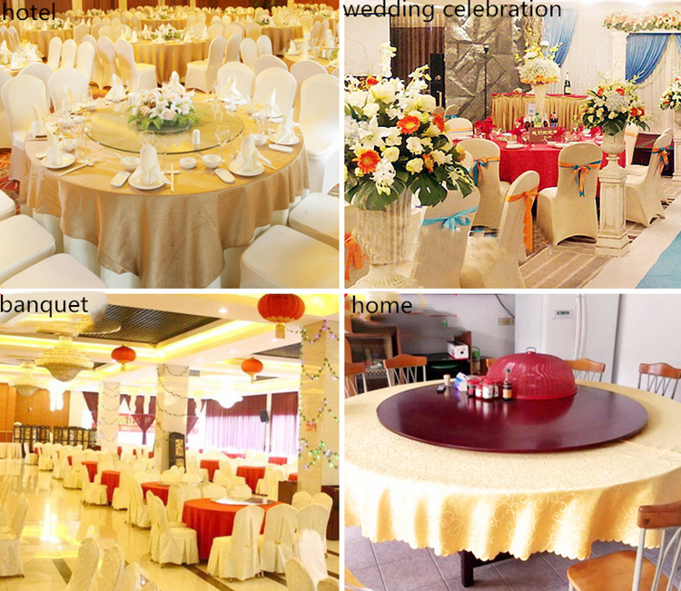 Disposable Placemat Cover Gingham Gold Jacquard Lace Dinner Set Christmas Table Cloth