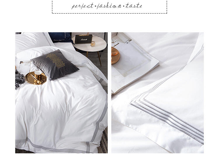 Hotel Supplies Wholesale Skin-friendly luxury Bed Sheet Sets Hotel Bedding Set supplier