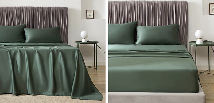 60S 100% Artificial Fiber Bedding Sets Solid Color Bed Sheet supplier