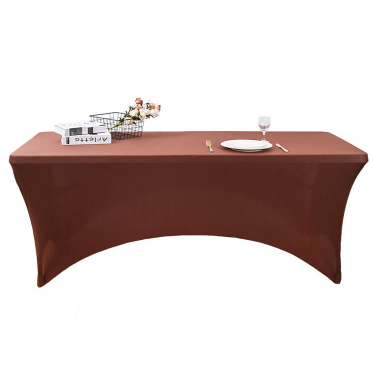 White Round spandex tablecloth banquet party wedding table cover supplier