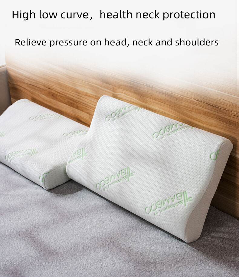 Factory Slow rebound neck protection memory cotton neck protection bamboo fiber pillow supplier