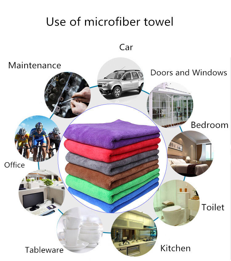 Hot sale cheap multi color Square Cleaning Kitchen cleaning car wash Towels supplier